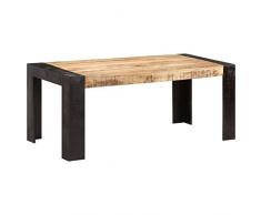 Tidyard Tavolo da Pranzo Vintage in Legno Massello di Mango Grezzo 180x90x76 cm,Tavolo da Cucina Vintage in Legno 180x90x76 cm,Tavolo Sala da Pranzo Vintage 180x90x76 cm,Tavolo Rustico in Legno