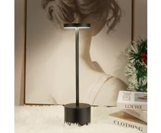 Lampada da Tavolo Senza Fili 8000mAh, Hapfish Ricaricabile Lampada da Scrivania LED con Telecomando e Touch, 3 Modalità di Colore, Dimmerabile, Luce per Comodino, Sala da Pranzo, Camera da Letto