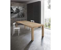icreo Tavolo allungabile moderno, mod.MORFEO finitura rovere rustico cm.120x80 H75 con 2 allunghe cm.40 allungabile a cm.200 in nobilitato melaminico di alta qualità DISPONIBILE ANCHE IN ALTRI COLORI