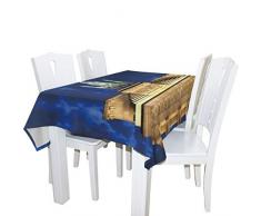 DUILLY Decorazioni per la casa di Stoffa oblunga per Cucina, Sala da Pranzo, Cortile, caffè, Festa, Studio, antimacchia, Lavabile,Costruzione della Vista Antica di Notte del Trasporto di Roma