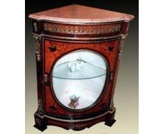 LouisXV Barocco angolare – Mobile Vetrina di Stile Anticato mocr0758