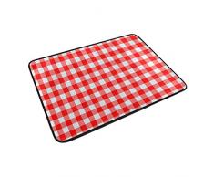 ALAZA My Daily Plaid Rosso e Bianco a Quadretti a Scacchi Stripe Doormat 15.7 x 23.6, Soggiorno, Camera da Letto, Cucina, Bagno Decorativo Unico Leggero Stampato tappeti