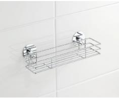 Wenko 5635100 Turbo-Loc portaspezie - fissaggio senza trapano, Metallo Cromo, 30 x 9 x 8 cm, Argento lucido