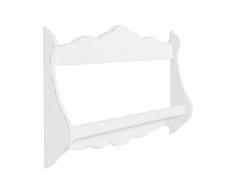 Biscottini Piattaia mensola da muro legno 84x11x43 cm | Mensola cucina da muro finitura naturale | Scaffale a muro Made in Italy