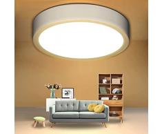 EXTRASTAR Plafoniera LED 36W(=187W), colore caldo 3000K 3200LM Lampada da Soffitto per Bagno, Moderni LED Luce Rotonda, per Soggiorno Camera da letto Bagno Cucina Balcone Corridoio