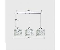 Lampadari Moderna Ciondolo Lampada Creativo Lampada a Sospensione Lampadario a soffitto in Vetro Luce Illuminazione Decorativa per Camera da Letto E soggiorno Sala da Pranzo Ristoranti E27 × 3,Ø 25cm