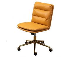 XIaoHESHop Casa Sedia da ufficio Pelle PU Sedia da scrivania, Imbottita Sedia girevole moderna con rotelle Senza braccioli Vanity Sedia operativa girevole per ufficio, studio, bagno, camera da letto