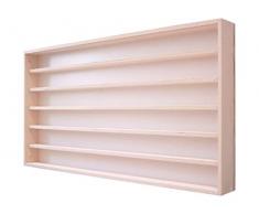 Vetrina (V14) per modellismo in legno di betulla, con 2 vetri di plexiglas, Dimensioni 115 x 58 x 8,5 cm, vetrinetta, bacheca, espositore, collezionismo