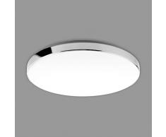 Briloner Leuchten - Plafoniera a LED, lampada da bagno, IP44, 13 Watt, 1.700 Lumen, 4.000 Kelvin, bianco cromato, Ø 35,5 cm