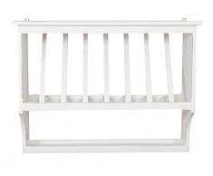 Biscottini Piattaia mensola da muro legno 80x28x60 cm | Mensola cucina da muro finitura naturale | Scaffale a muro Made in Italy