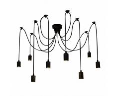 Lixada Lampada a sospensione regolabile (vecchio classico vintage fata edison) Ogni 1.7m Lunghezza del braccio 08 Luci