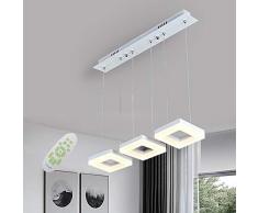 JDMYL LED Lampada a Sospensione Tavolo da Pranzo, 36W Dimmerabili LED Lampadario, Moderno Alluminio Ristorante Lampada del Soffitto, Altezza Lampadari Regolabili for Soggiorno Pranzo Cucina Camera