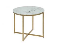 AC Design Furniture Tavolo angolare, colore: Bianco