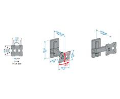 Supporto TV CME ER 100 con braccio, inclinabile (vert. max +25°,orizz. +/- 45°) Ideale per Tv a Schermo Piatto fino a max 25’’, VESA (in mm): |50x50|75x75|100x100|, Made in Italy 100%, Nero