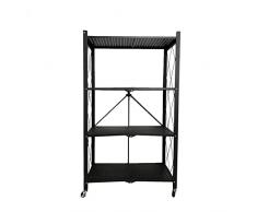 ZHAOHUI Carrello da Cucina, Pieghevole Collassabile Servizio Carrello, Cucina Magazzinaggio Scaffali unità, Rotolando Utilità Carrello Insieme a Ruote bloccato, Organizzatore Magazzinaggio Carrelli