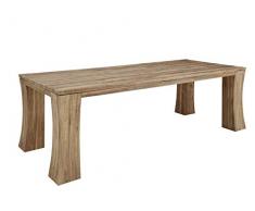 MASSIVMOEBEL24.DE Bassano #108 Tavolo da Pranzo in Legno Grezzo di Teak Riciclato - Naturale 240x100x78