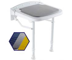 FXLYMR Doccia Sedile Parete Sdraiatura Doccia Sedie per la Doccia Sgabello Sgabello Piegabile Parecco da Bagno Sedia da Bagno Panca da Bagno Incinta Disabili Anziani per Disabili Max 330.7Lbs,Blu