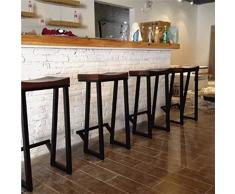 FJIE Retro Sedia da Pranzo in Metallo retrò Antico da Cucina Bar Sgabello Alto da Pranzo Ristorante Sgabello da Cucina Isola Bancone Bar Sgabello (Size : Sitting Height 70cm)