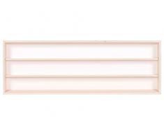 Alsino V100.3 Vetrina espositiva | 100 x 30 x 8,5 cm | in legno di betulla non trattato | 3 ripiani | 2 ante plexiglass scorrevoli | Modellismo | Collezionismo | Scala N e H0