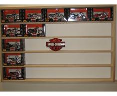 Alsino V24 Vetrina espositiva | 95 x 63 x 9,5 cm | in legno di betulla non trattato | 5 ripiani | 2 ante plexiglass scorrevoli | Modellismo | Collezionismo | Scala H0 | 1:18