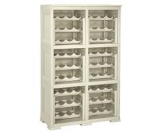 Tontarelli Omnimodus Scaffale Porta Bottiglie 72, Plastica, Angora, 79x42.5x125 cm