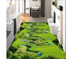 Ponana Pavimenti Stereo 3D Pavimenti In Loto Tappeti Di Loto Bagno Personalizzato Passerella Da Cucina Pavimento Carta Da Parati Murale-150X120Cm