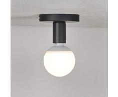 E27 Portalampada Basi per Lampade E27 Base in metallo Industriale da soffitto/Applique da Parete Supporto Della Lampada, E27 Socket per corridoio cucina sala da pranzo Camera da letto, nero