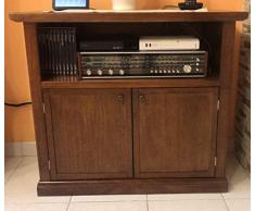 Relax e Design Mobile Porta TV, Stampante, Hi-Fi - Arte Povera Noce, H.82 L.87 P.40