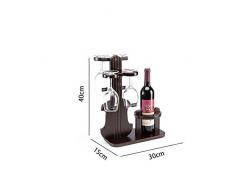 Portacandele in Legno massello Europeo Creativo per Soggiorno vetrinetta per Esposizione (può Mettere Una Bottiglia di Vino e 4 calici)