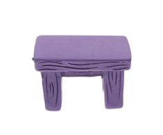 SUPVOX Mini Panca da Giardino in Resina Carino Mini Sgabello Espositore Bonsai Decorazione Artigianale Micro Paesaggio Piante da Giardino Vaso Decorazione Scrivania Viola