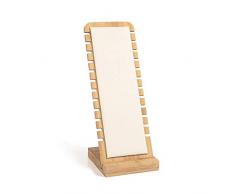 Generic Il Supporto per Esposizione della vetrina del cavalletto della Collana di Legno del banco di Mostra dei Gioielli di bambù Sta Bianco