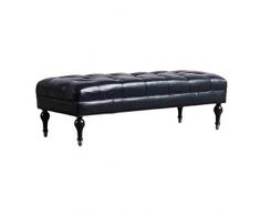 WXQIANG Benzina Imbottita di Lusso Fibbia Tufted in Ecopelle in Cuoio ottomano Scarpe da Seduta Panca Divano Sgabello Camera da Letto Letto End Sgabello, Nero Comodo e Resistente (Size : 60cm)