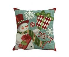 Cuscino di Christmas, Longra Tovaglia Eco-Friendly removibile e lavabile Eco-Friendly 45cm * 45cm / 18 "* 18" (Multicolore_G)