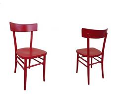 SEDIA IN LEGNO NUOVA GIA MONTATA ROSSO RUBINO ral 3003 MODELLO MILANO VINTAGE (ROSSO)