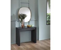 Design Twist Office Consolle/Tavolo Allungabile AntiGraffio Bianco/Nero