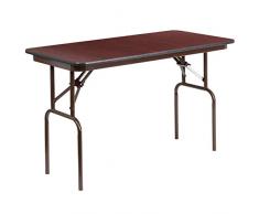 Flash Furniture 61 x 121,9 cm Rettangolare Alta Pressione Mogano Laminato Pieghevole Banchetto Tavolo