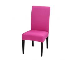 WINS Coprisedia con Schienale coprisedie Cucina coprisedia Elasticizzato Copri Schienale Sedia 4/6 Pezzi universali coprisedie antimacchia Rosa