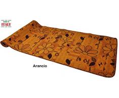 CASA TESSILE Passatoia Cucina Foglie E Petali - Arancio, 80 cm.