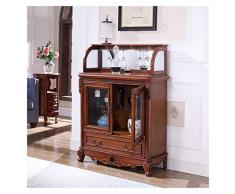 LUCBEI mobili bar Armadio da vino con porta in vetro, mobile for liquori in legno tavolo da bar mobili for soggiorno e sala da pranzo vetrinetta (Color : B)