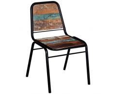 vidaXL 6X Sedie da Pranzo Legno Massello Riciclato 44x59x89 cm Sedia Cucina