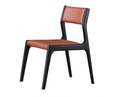 TemkIN Sedia Da Pranzo di Design Moderno Set di 2 Sedie in Legno Massiccio in Pelle PU Imbottite con Cuscino Sedile Posteriore Sedie Laterali Cucina Sala Da Pranzo Ristorante Sedia