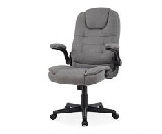 Intimate Wm Heart Sedia da Ufficio, Poltrona Girevole Ergonomica, Direzionale da Ufficio Tessuto , Schienale Altezza Regolabile, Inclinazione Sincronismo, Grigio