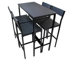 SET TAVOLO E 4 SGABELLI soggiorno MOBILI arredo casa design BAR SET LIGNANO