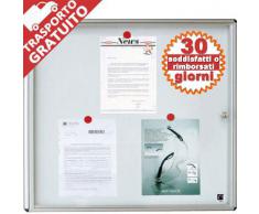 Bacheca per interni 5 Star anta battente con serratura 9xA4 74x4,7x101 cm verticale WD 9