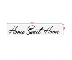 Adesivi Murali,Home Sweet Home Removibile Autoadesivo Impermeabile PVC Carta da Parati Fai da te 3D Adesivo Murale Applique Art Deco Usato per Cucina, Bagno, Soggiorno, Camera da Letto, TV Sfondo Muro