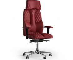 KULIK SYSTEM Sedia da ufficio ergonomica per scrivania - Sedia regolabile e confortevole con sistema di supporto lombare e spinale | Design brevettato| BUSINESS Eco Pelle - Rosso Design