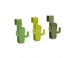 Balvi Gancio cassetto Cactus Colore Verde Ganci appendi canovacci per Anta armadietto Cucina Disegno a Forma di Cactus Metallo 4,6x9x4 cm