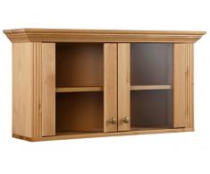 clever-moebel - Vetrina in Legno di Pino, Liscio/Oliato, pensile, armadietto
