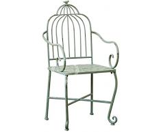 Panca da Esterno Panca da Patio Mobili da Portico Anteriore Sgabello da Cortile in Ferro battuto retrò Terrazza Esterna Panca da Giardino in Metallo Birdcage-Sha (Doppia Sedia) ()