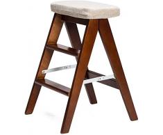 Sgabello Da Scaletta Sgabello Pieghevole, Legno Massello Creativo Semplice Sgabello Pieghevole Sgabello Da Cucina Sgabello Da Cucina Sgabello Portatile Piegabile Panca Per La Casa 48 × 40 × 62,5 Cm La